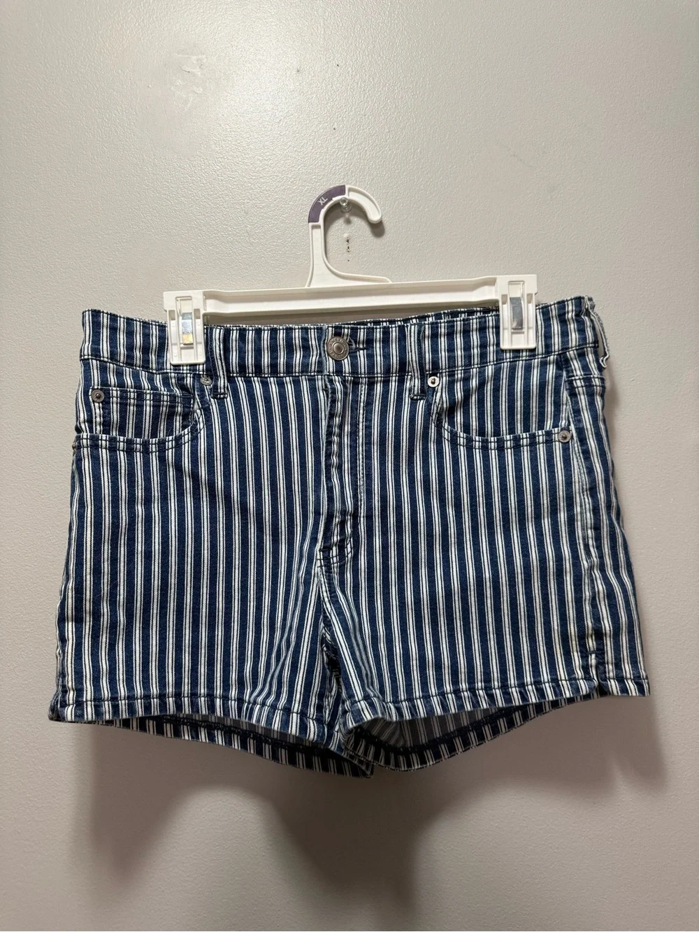 Striped Women’s Denim Shorts